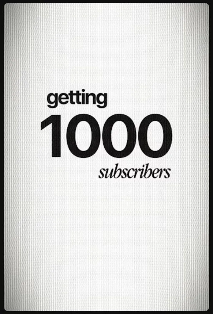 1000 subscribers example Shorts thumbnail