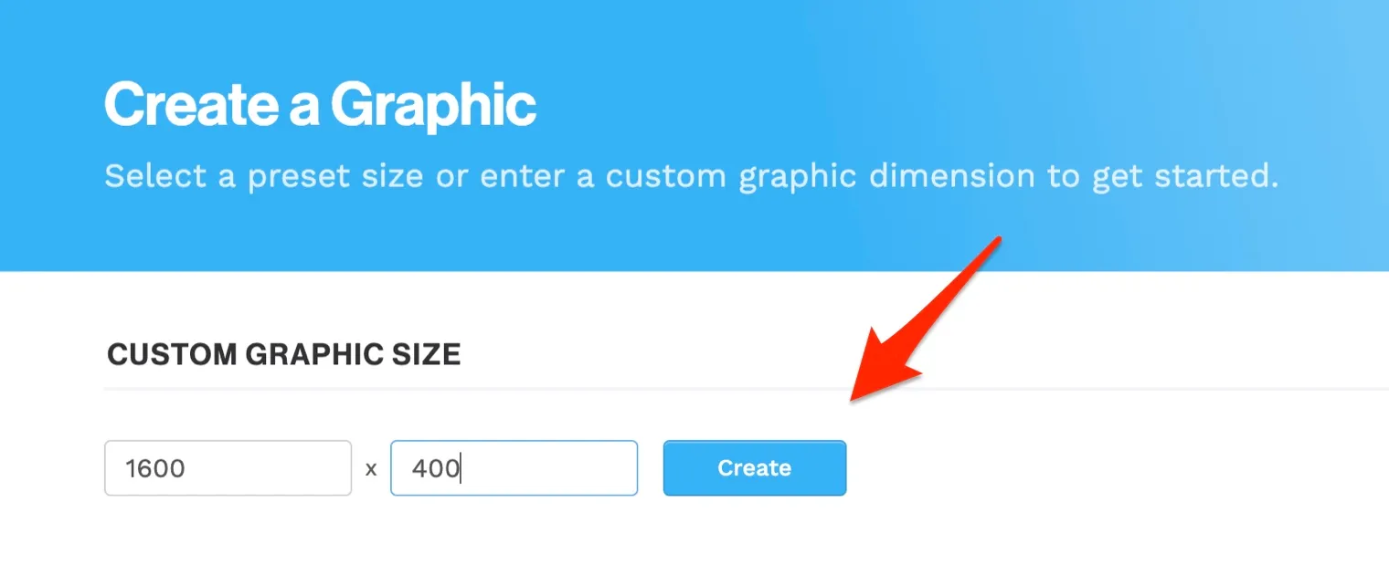 How to create a custom banner size in Snappa