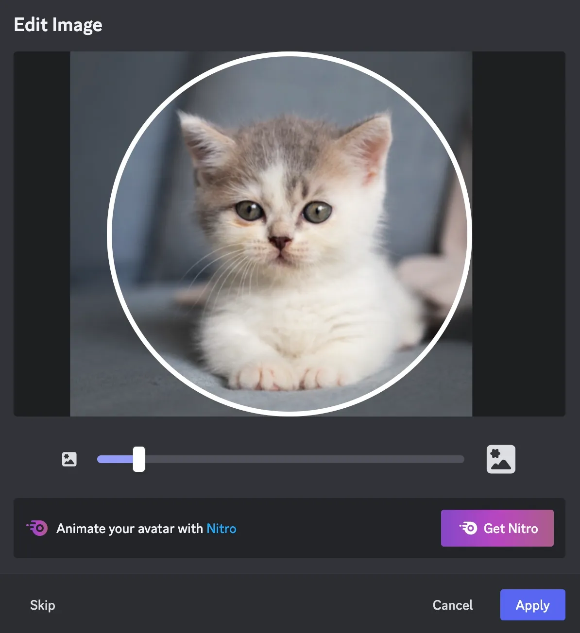 How to edit Discord avatar image