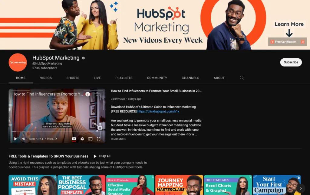 hubspot marketing youtube