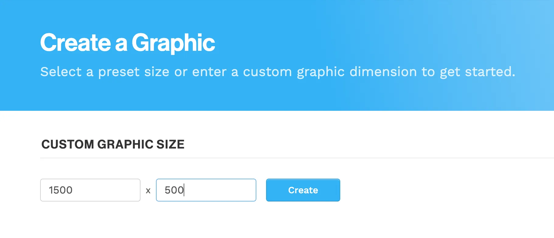Custom Bluesky banner size in Snappa