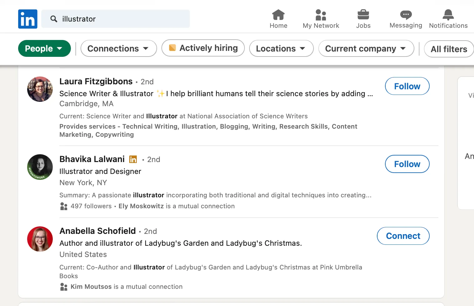 LinkedIn profile search