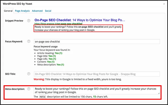 Meta description