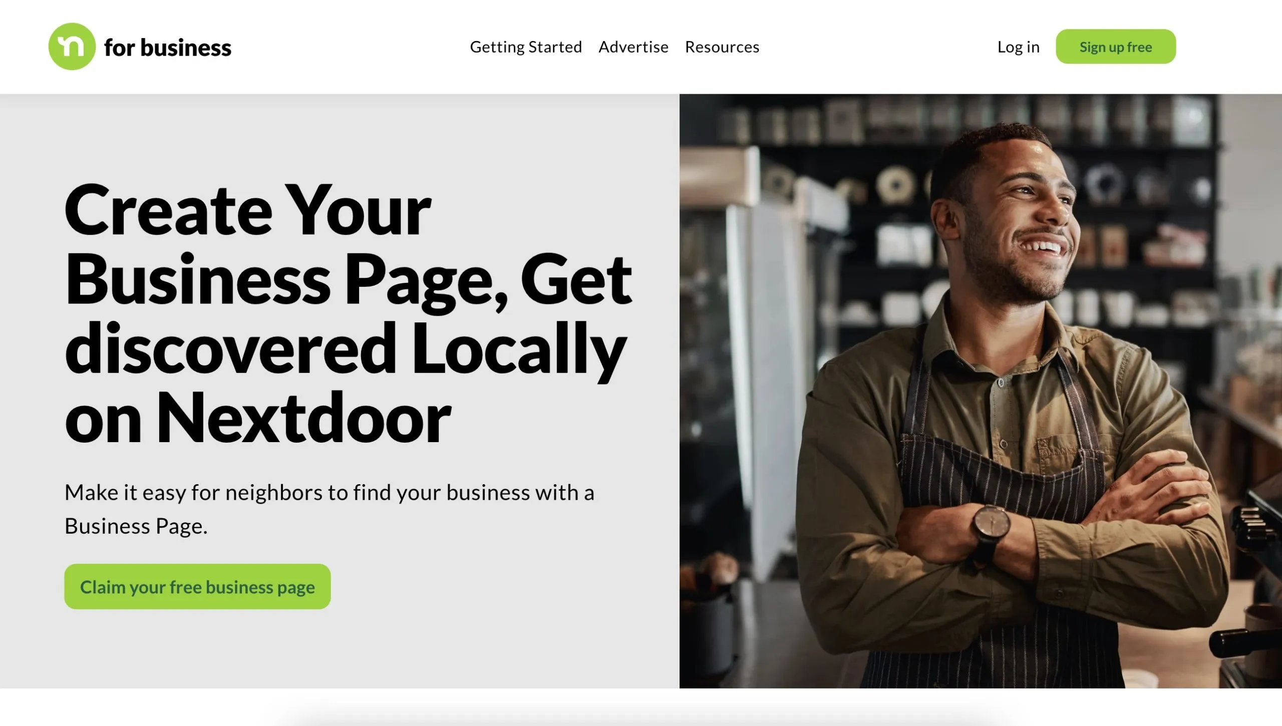Nextdoor business page