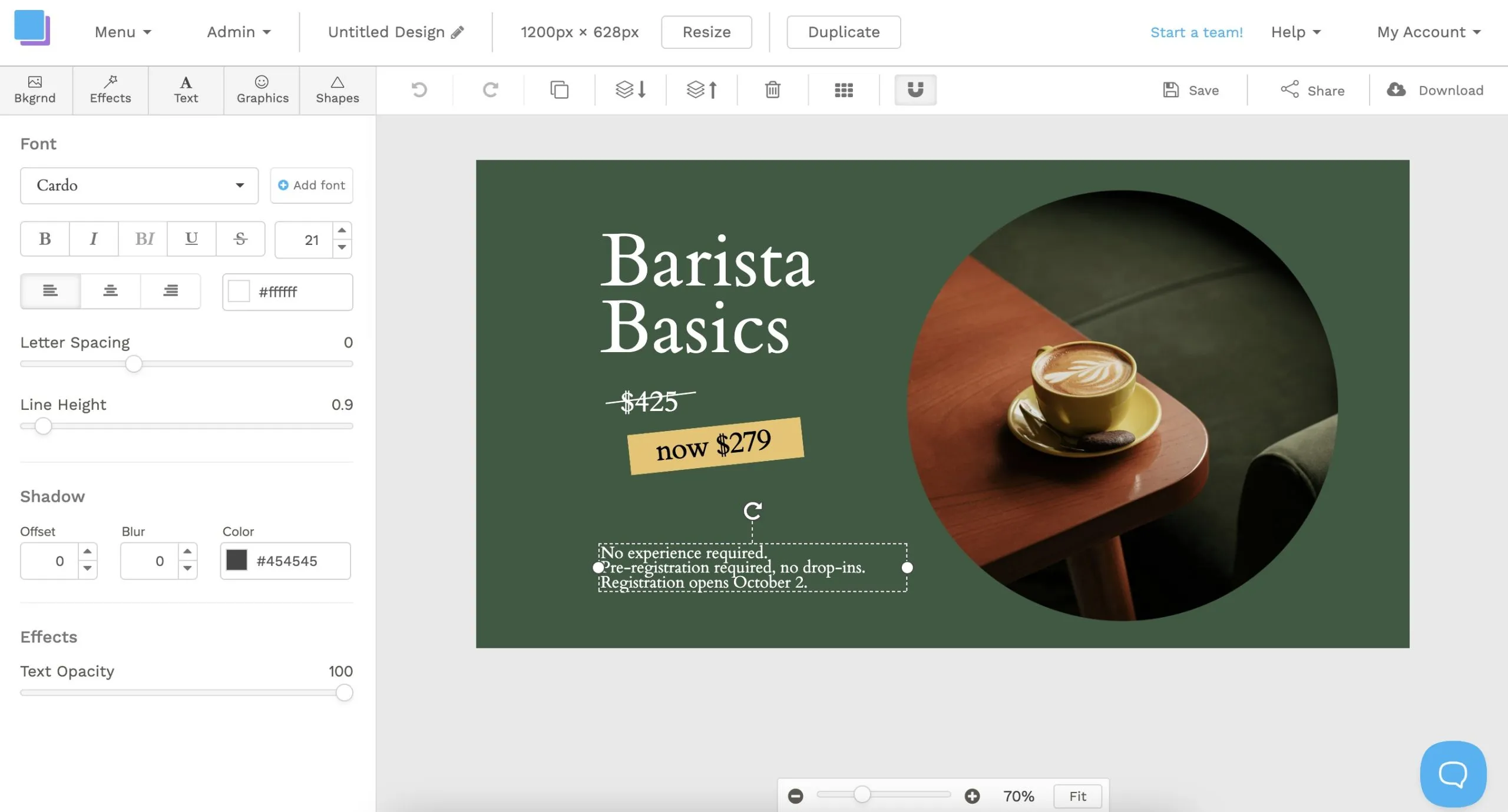 Nextdoor image design in Snappa