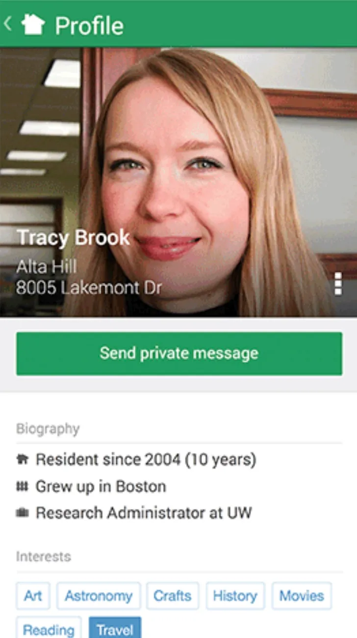 Nextdoor profile picture example