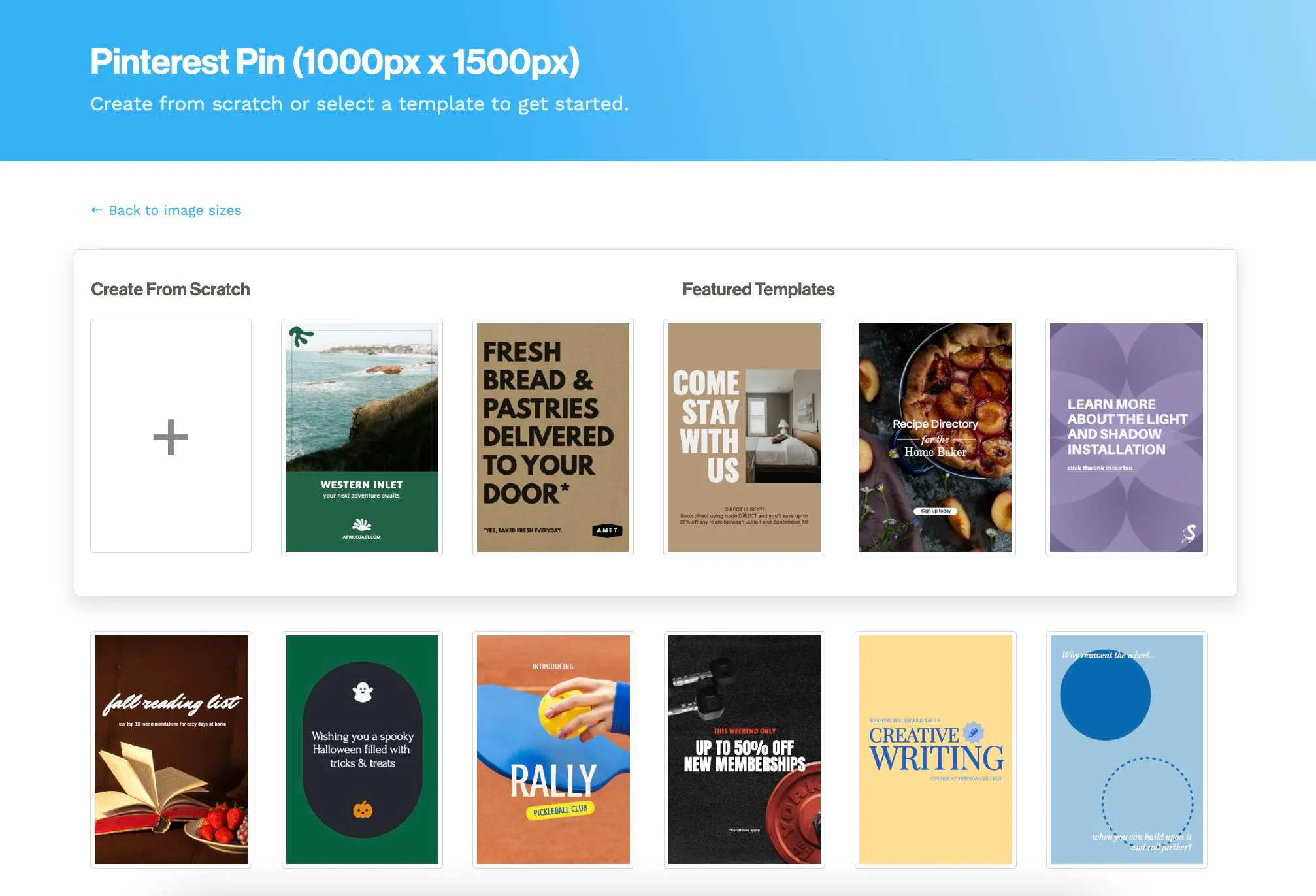 Pinterest Pin templates from Snappa