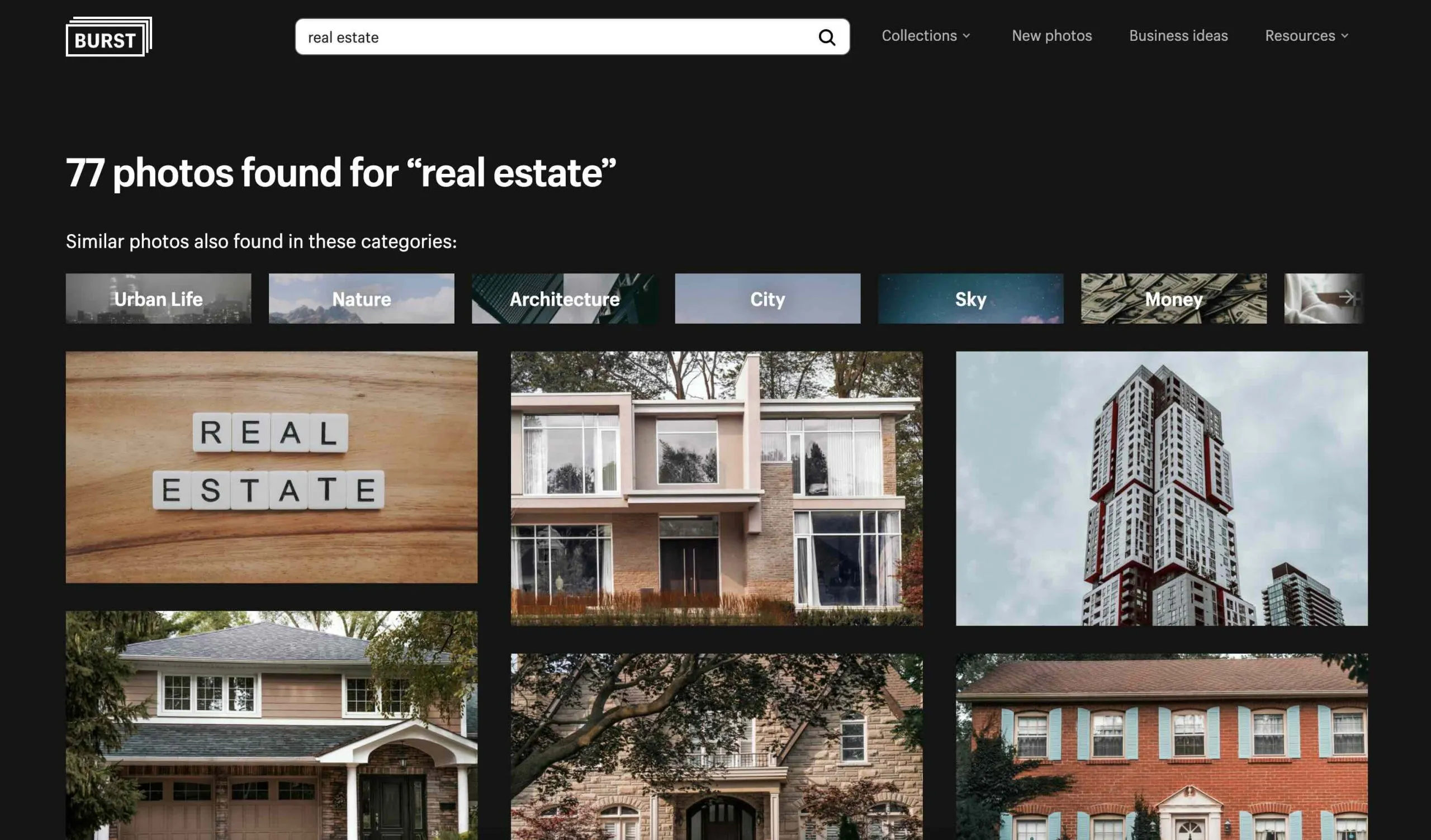 Real estate stock photos from Burst