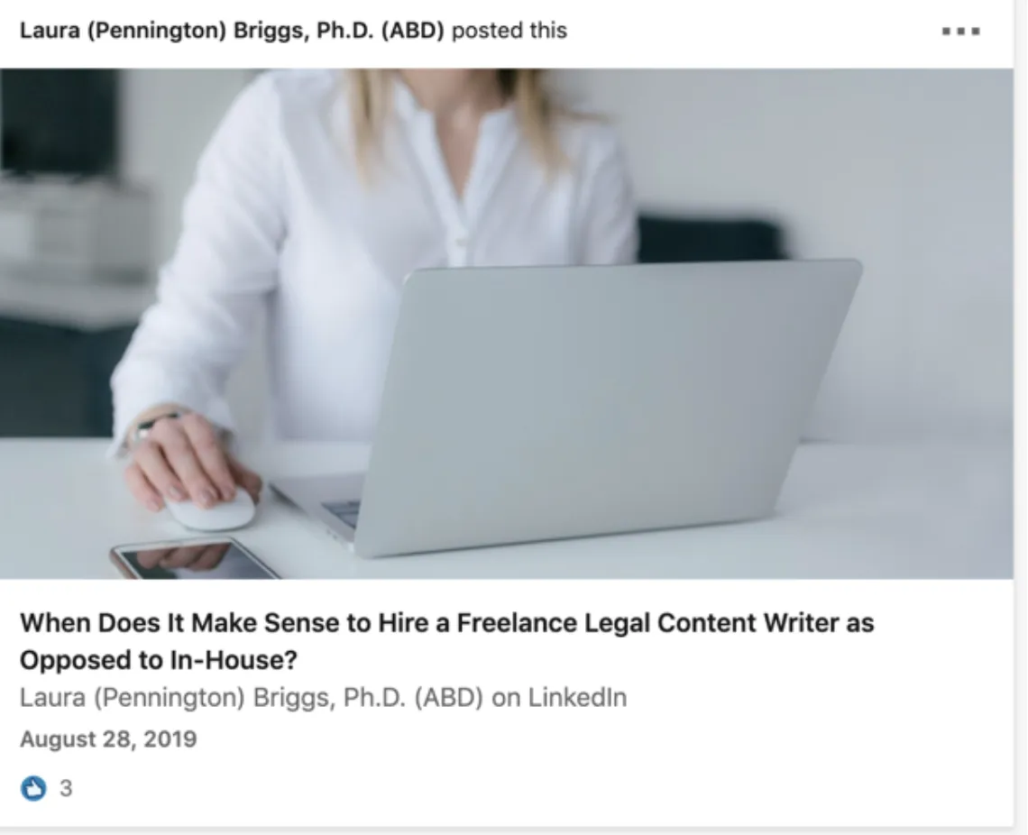 LinkedIn article image size 
