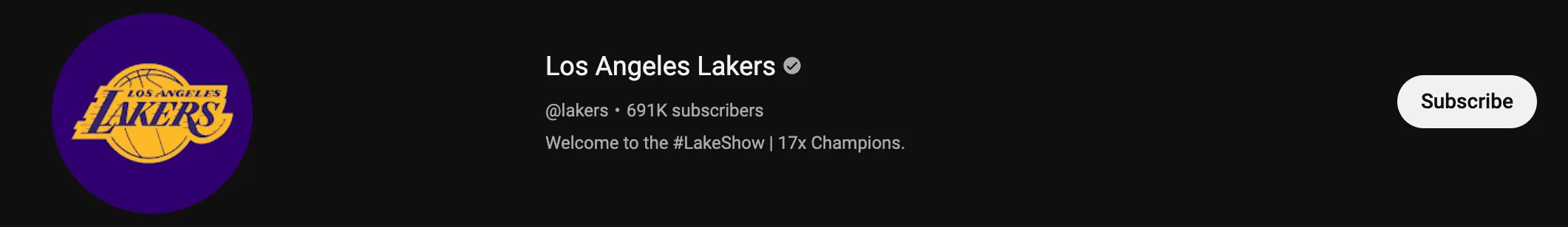LA Lakers YouTube channel profile picture