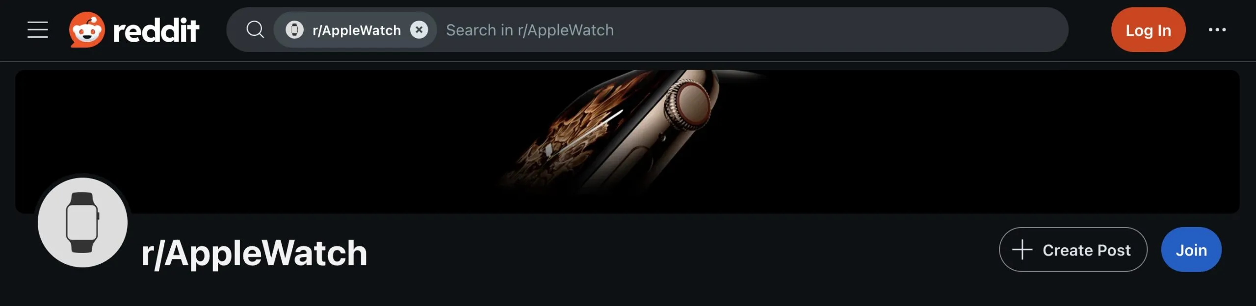 Simple Reddit banner example from Apple Watch subreddit