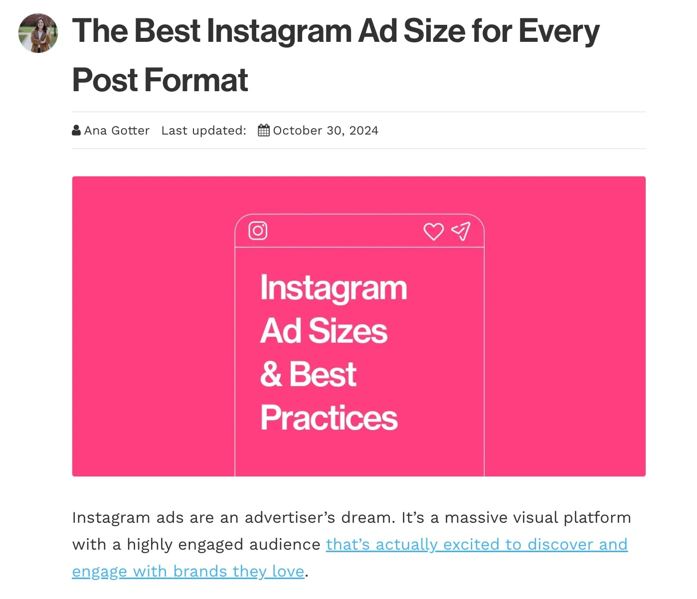 Simple WordPress featured image example